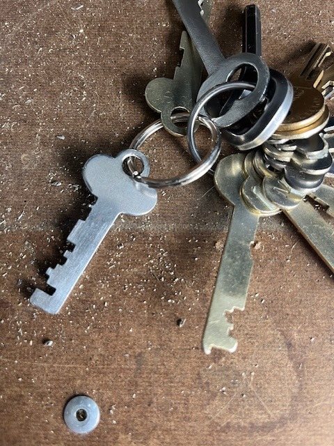 Key ring of cut commercial keys