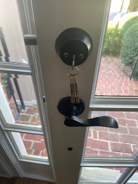 New keys in a rekeyed residential deadbolt